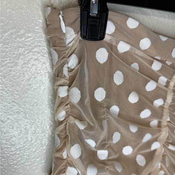 Majorelle Heidi Sheer Mesh Chiffon Polka Dot Ruffle Midi Skirt size M - Picture 4 of 6